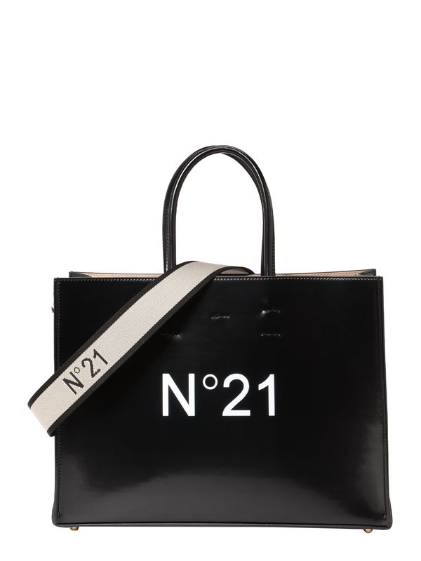 N°21 N°21 Nakupovalna torba 'Horizontal'  črna / bela