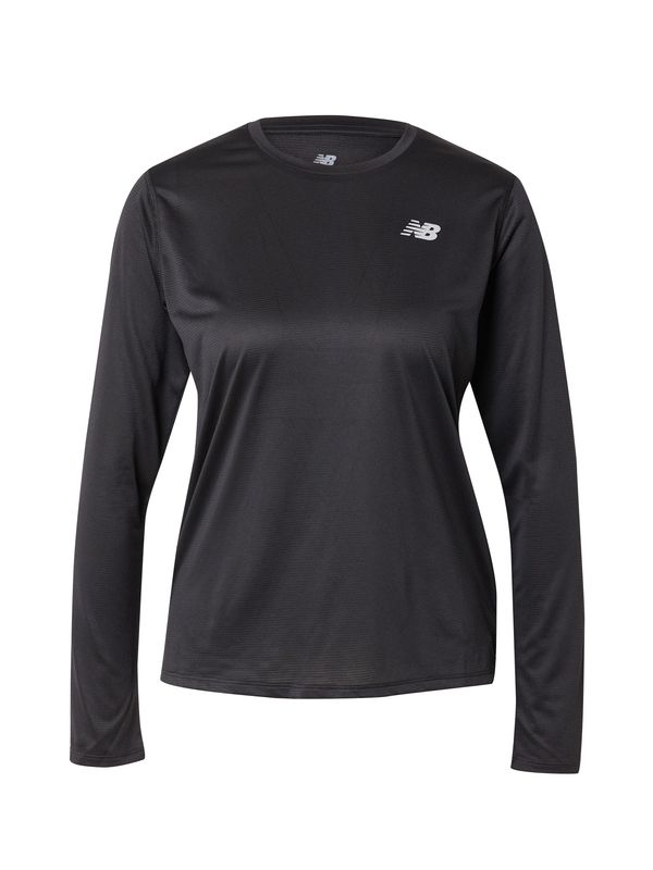 new balance new balance Funkcionalna majica 'Essentials'  črna / bela