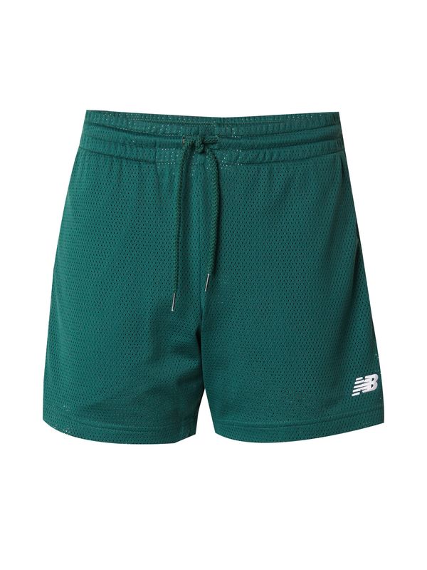new balance new balance Hlače 'Essentials'  smaragd / bela