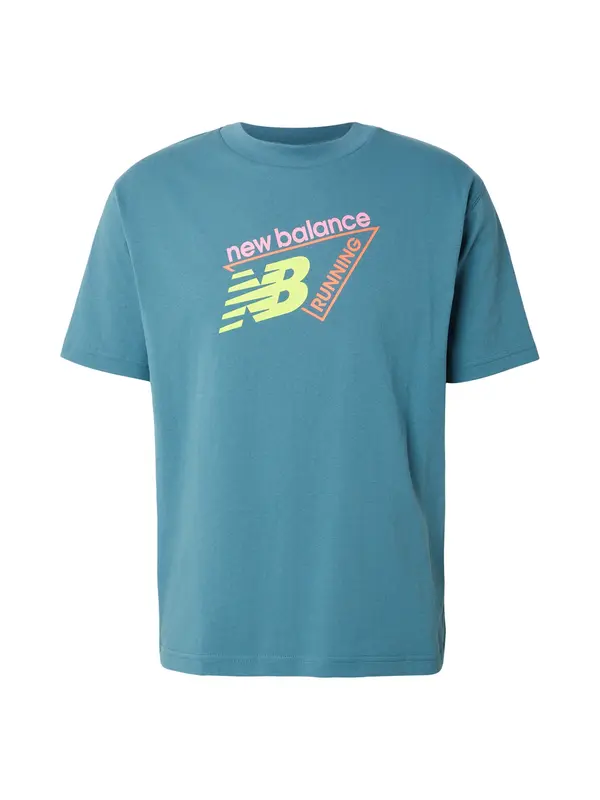 new balance new balance Majica 'Classic'  nebeško modra / neonsko rumena / oranžna / svetlo roza
