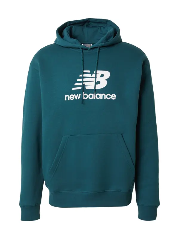 new balance new balance Majica 'Essentials'  petrol / bela