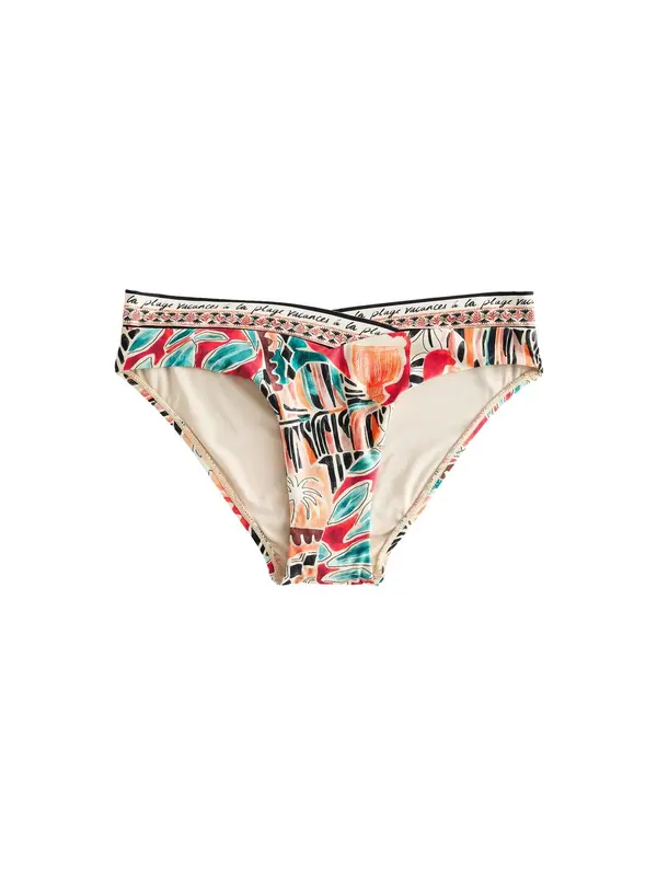Next Next Bikini hlačke  bež / cijansko modra / rdeča / črna