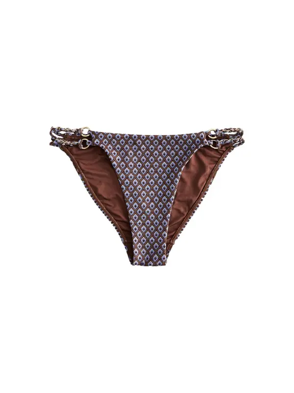 Next Next Bikini hlačke  kraljevo modra / čokolada / bela