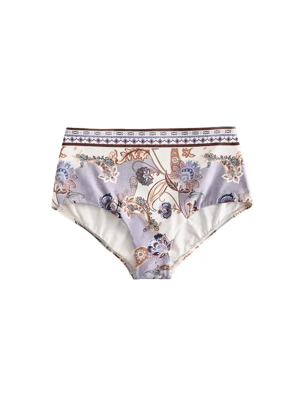 Next Next Bikini hlačke  kremna / opal / temno rjava / bela