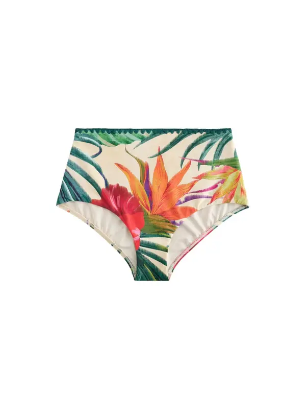 Next Next Bikini hlačke  kremna / smaragd / vinsko rdeča / oranžno rdeča