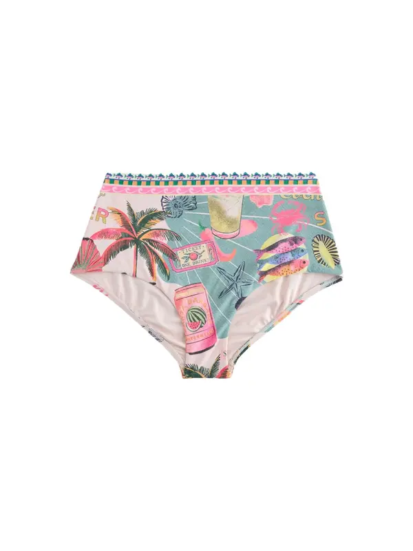 Next Next Bikini hlačke  svetlo rumena / meta / jelka / malina