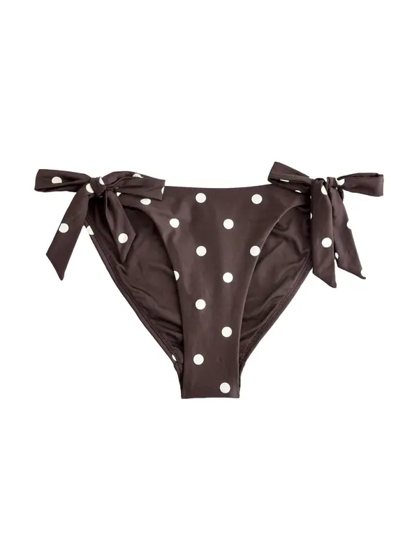 Next Next Bikini hlačke  temno rjava / bela