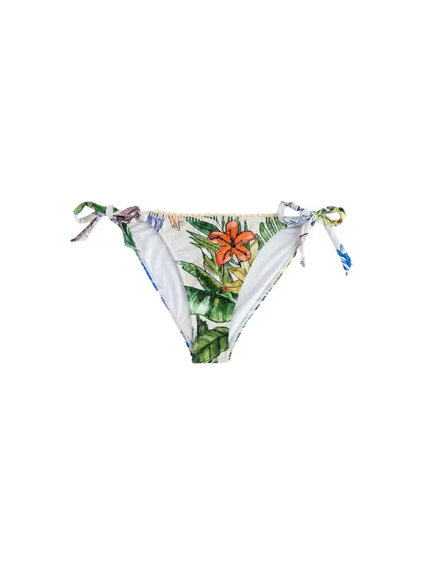 Next Next Bikini hlačke  zelena / oliva / temno oranžna / naravno bela