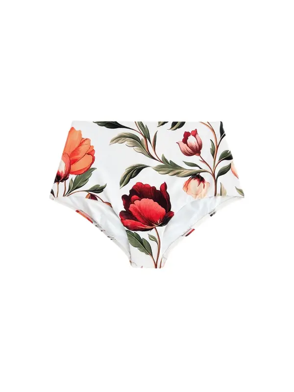Next Next Bikini hlačke  zelena / oranžna / rdeča / bela