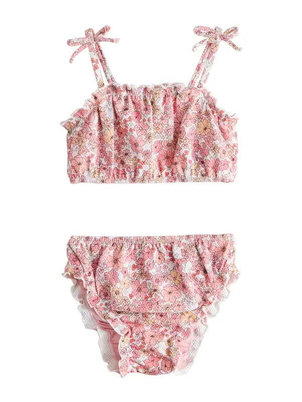 Next Next Bikini  kaki / svetlo oranžna / staro roza / bela