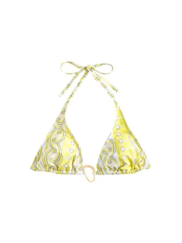 Next Next Bikini zgornji del  apno / pastelno rumena / črna / bela