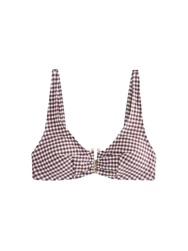 Next Next Bikini zgornji del  ciklama / večbarvno lila / bela