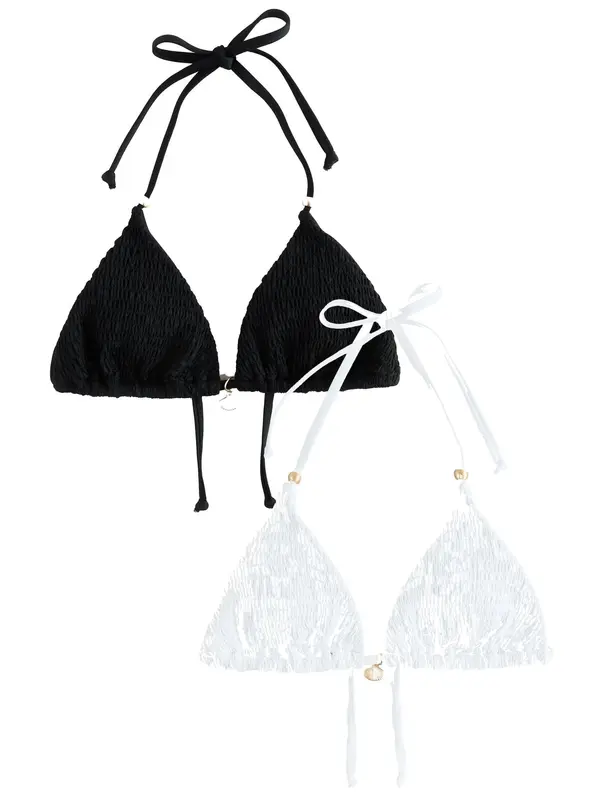 Next Next Bikini zgornji del  črna / bela