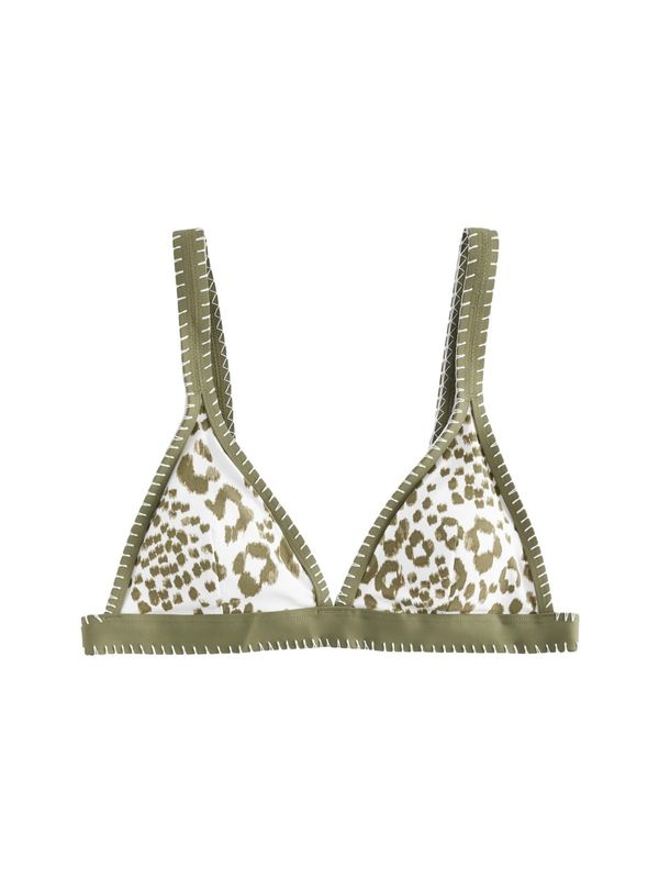 Next Next Bikini zgornji del  ecru / zelena