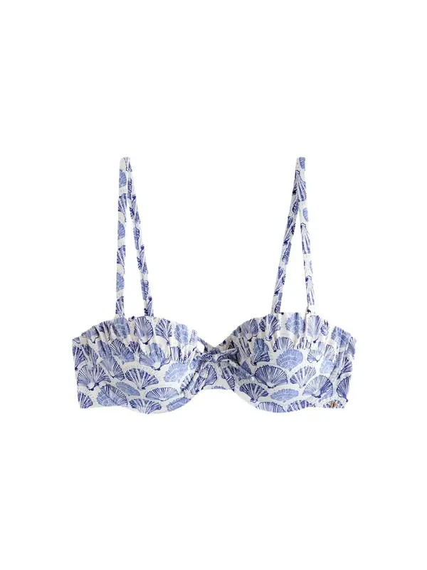 Next Next Bikini zgornji del  encijan / bela