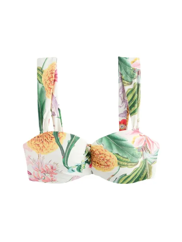 Next Next Bikini zgornji del 'Kew'  zelena / roza / bela
