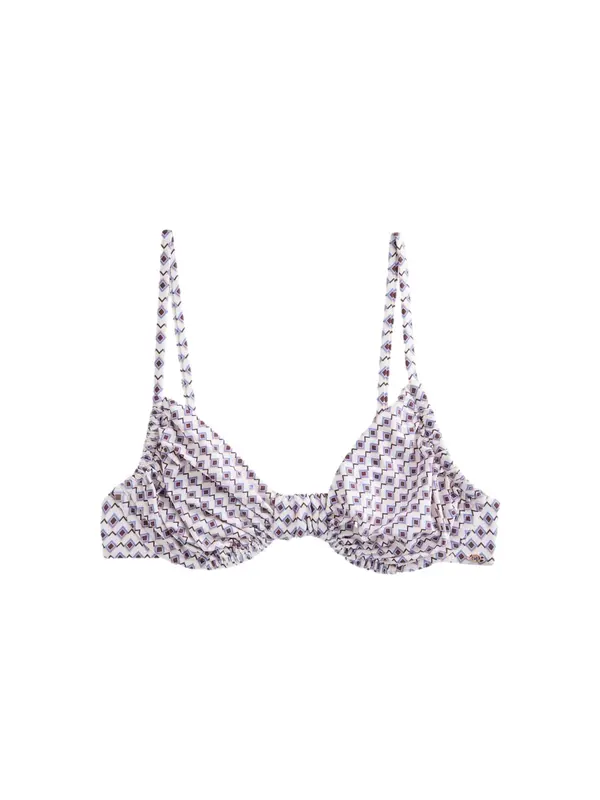 Next Next Bikini zgornji del  kremna / kraljevo modra / jajčevec / pastelno roza