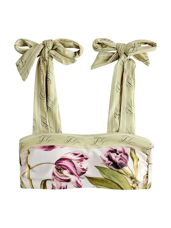 Next Next Bikini zgornji del  kremna / oliva / pastelno zelena / lila