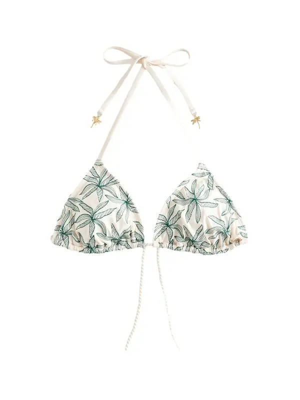 Next Next Bikini zgornji del  kremna / temno zelena