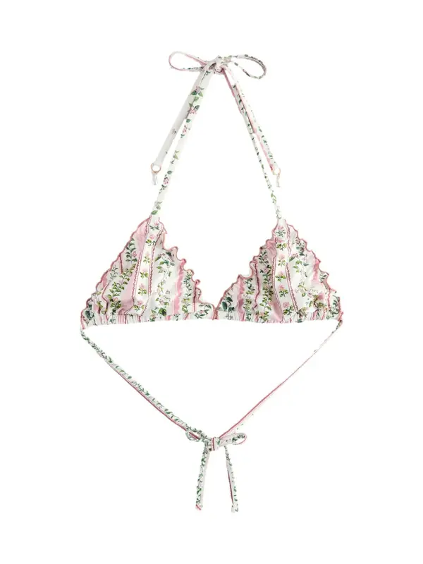 Next Next Bikini zgornji del  kremna / zelena / roza / rjasto rdeča