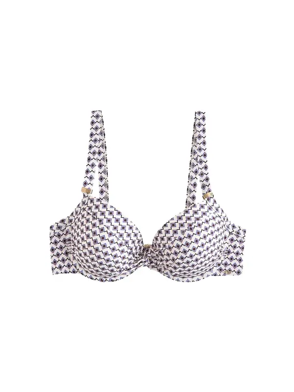 Next Next Bikini zgornji del  lila / jajčevec / rosé / bela