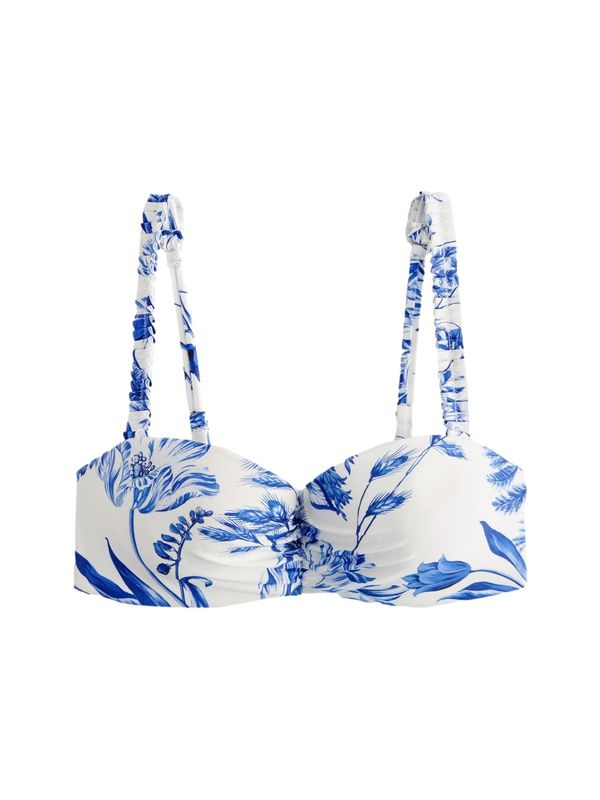 Next Next Bikini zgornji del  modra / off-bela