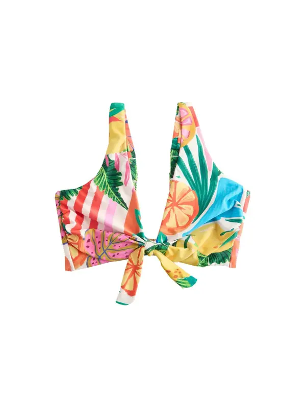 Next Next Bikini zgornji del  modra / rumena / zelena / losos