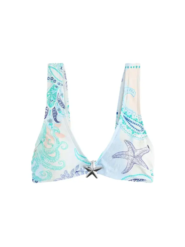 Next Next Bikini zgornji del  modra / voda / vijolično modra / pastelno roza