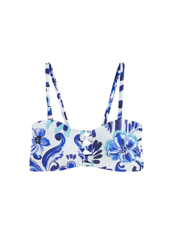Next Next Bikini zgornji del  mornarska / svetlo modra / bela