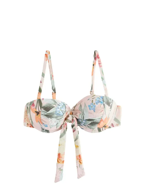 Next Next Bikini zgornji del  nebeško modra / temno zelena / svetlo oranžna / roza