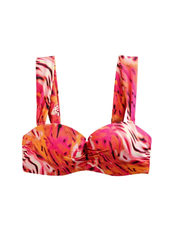 Next Next Bikini zgornji del  oranžna / roza / črna / bela