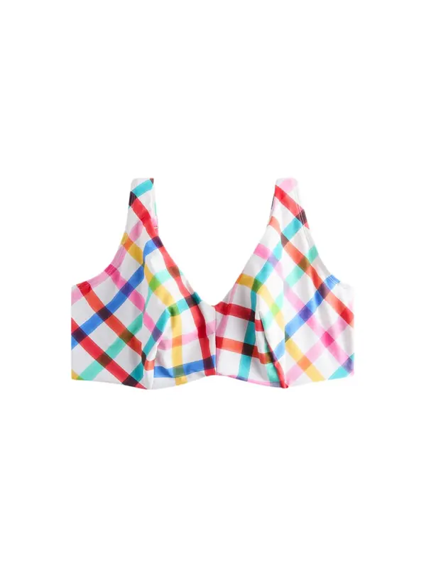 Next Next Bikini zgornji del 'Ultimate Support'  rumena / roza / češnjevo rdeča / bela