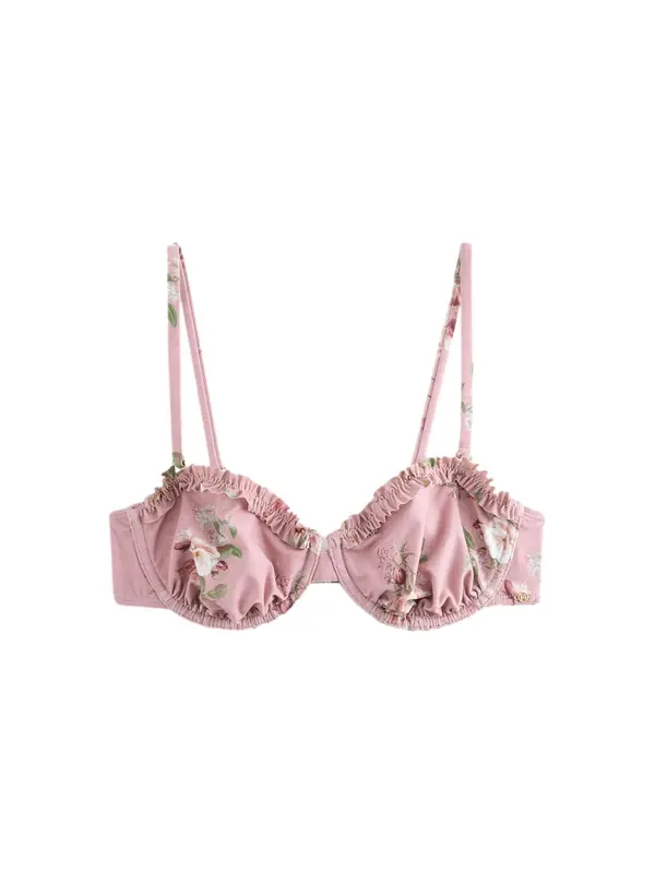 Next Next Bikini zgornji del  zelena / mauve / bela