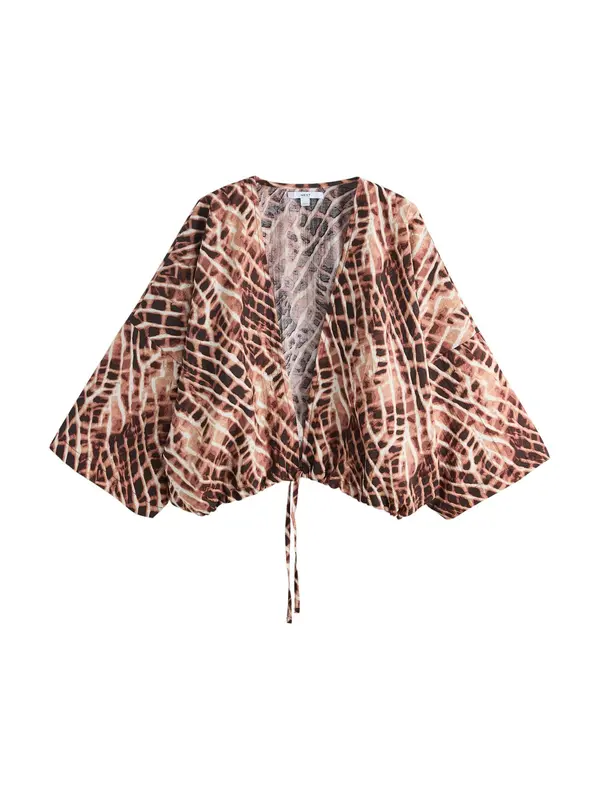 Next Next Bluza  bež / ecru / rjava