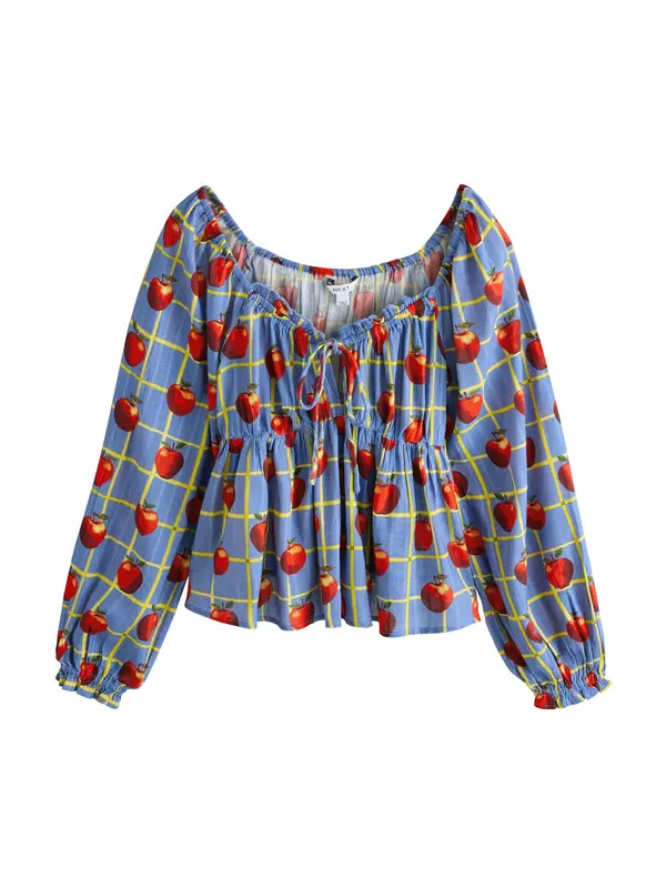 Next Next Bluza  dimno modra / svetlo rumena / rdeča / temno rdeča