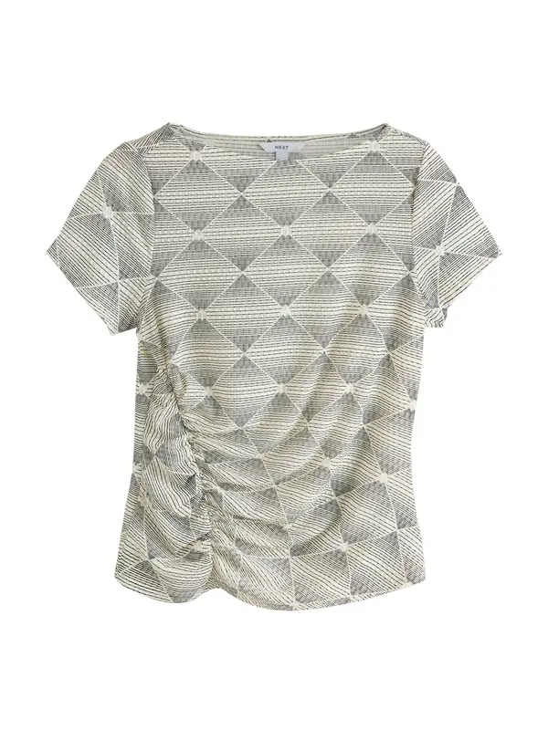 Next Next Bluza  ecru / svetlo zelena
