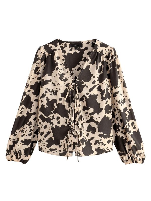 Next Next Bluza  ecru / temno rjava