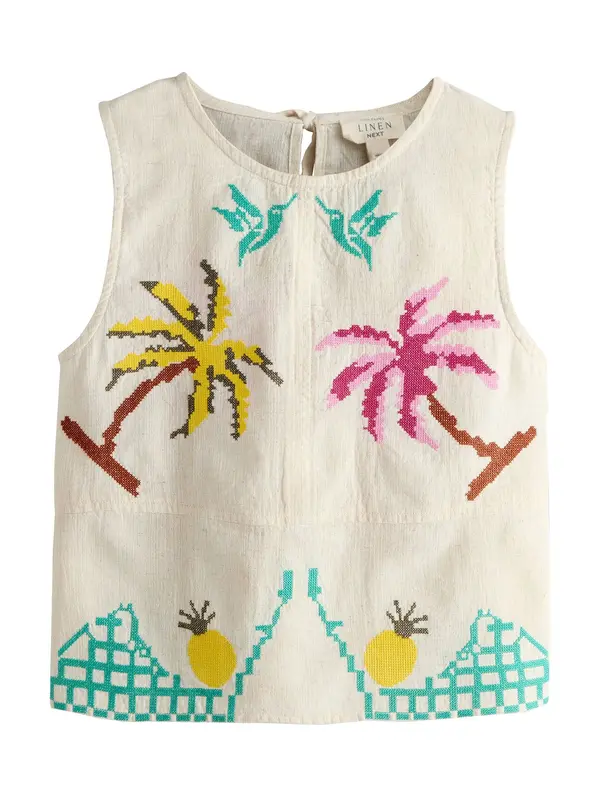 Next Next Bluza  ecru / turkizna / rumena / roza