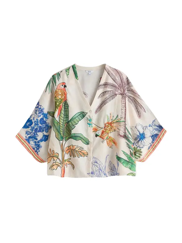 Next Next Bluza  kremna / modra / zelena / oranžna