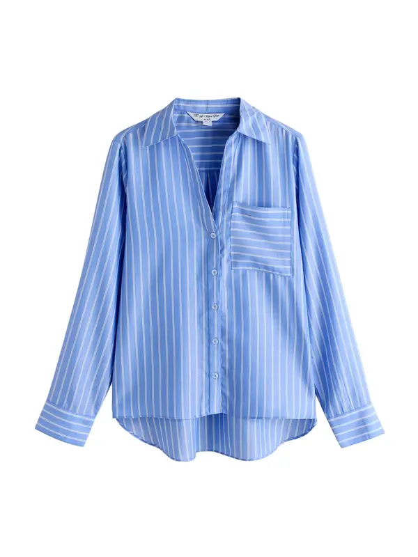 Next Next Bluza  modra / bela