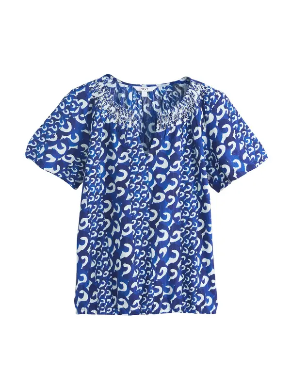 Next Next Bluza  modra / kobalt modra / bela