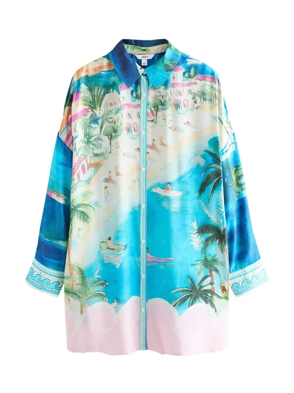Next Next Bluza  modra / neonsko modra / zelena / roza