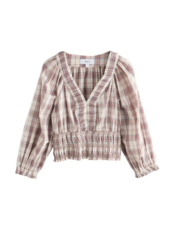 Next Next Bluza  pesek / nebeško modra / čokolada
