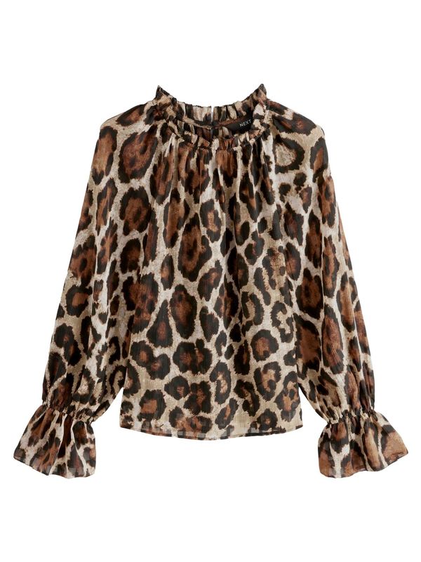 Next Next Bluza  progasto bež / pikčasto rjava