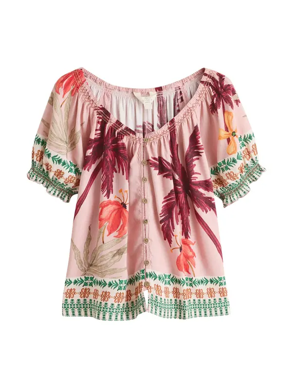 Next Next Bluza  smaragd / korala / roza / burgund