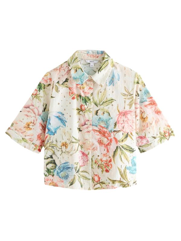 Next Next Bluza  svetlo modra / zelena / staro roza / naravno bela