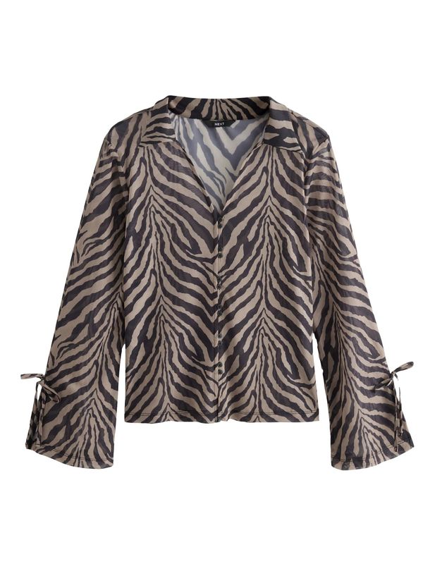 Next Next Bluza  svetlo rjava / črna