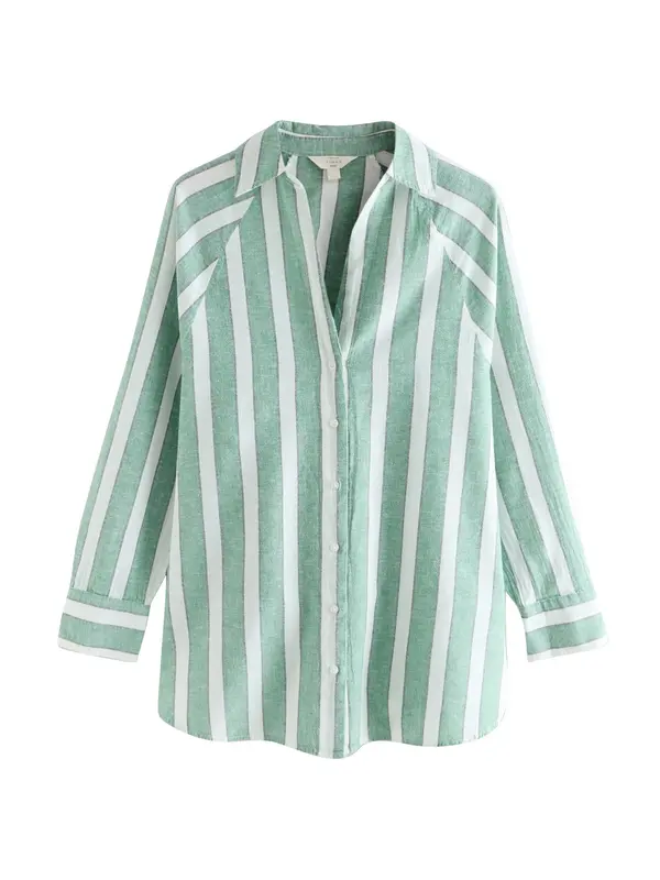 Next Next Bluza  svetlo zelena / bela