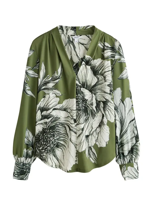 Next Next Bluza  zelena / jelka / bela
