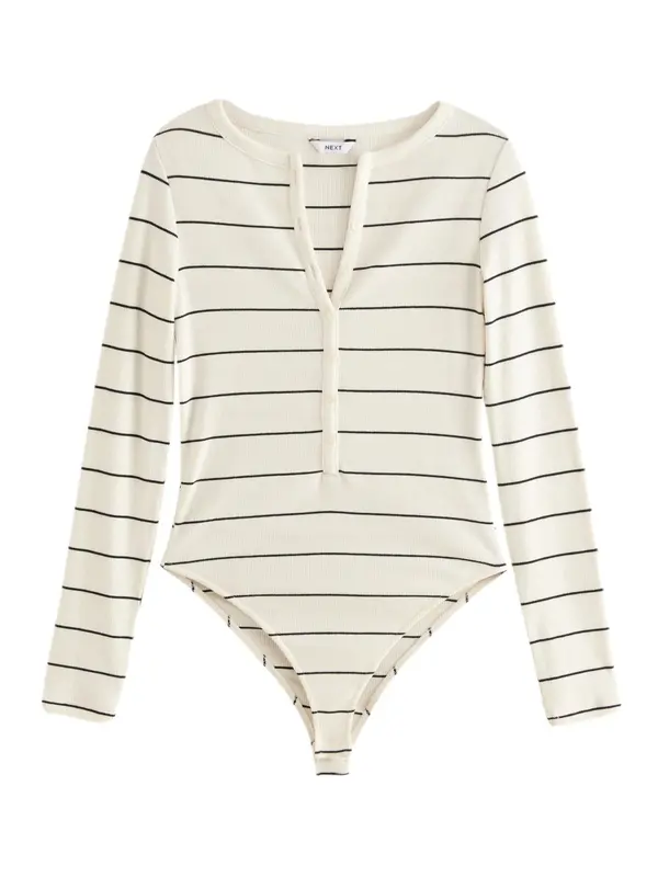 Next Next Bodi 'Henley'  siva / bela